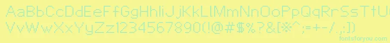 Honeyroom Font – Green Fonts on Yellow Background