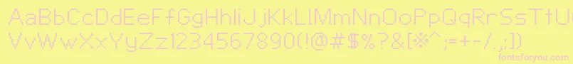 Honeyroom Font – Pink Fonts on Yellow Background
