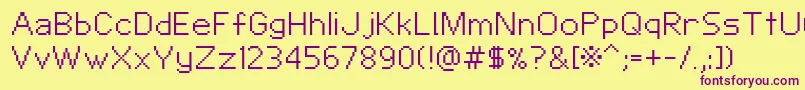 Honeyroom Font – Purple Fonts on Yellow Background