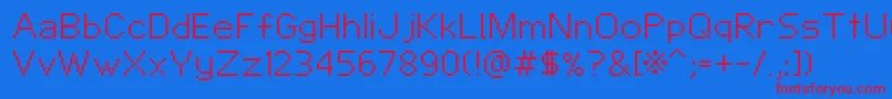 Honeyroom Font – Red Fonts on Blue Background