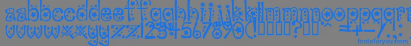 SabrinaStar Font – Blue Fonts on Gray Background