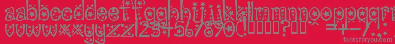 SabrinaStar Font – Gray Fonts on Red Background