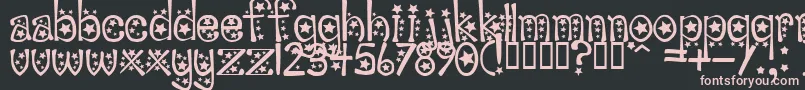 SabrinaStar Font – Pink Fonts on Black Background