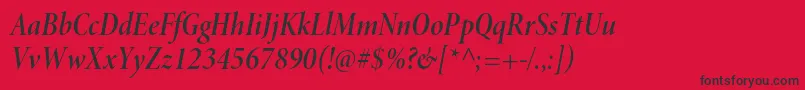 fuente MinionproSemiboldcnitdisp – Fuentes Negras Sobre Fondo Rojo