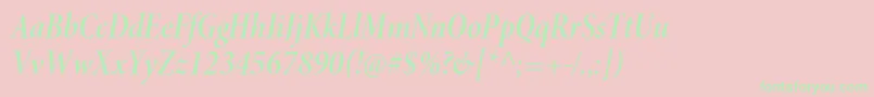 MinionproSemiboldcnitdisp Font – Green Fonts on Pink Background