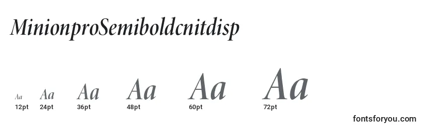 MinionproSemiboldcnitdisp Font Sizes