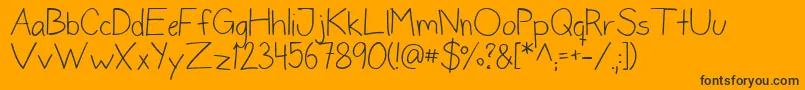 Police DonneNormal – polices noires sur fond orange