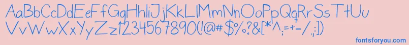 フォントDonneNormal – ピンクの背景に青い文字