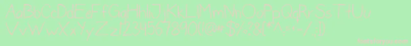 DonneNormal Font – Pink Fonts on Green Background