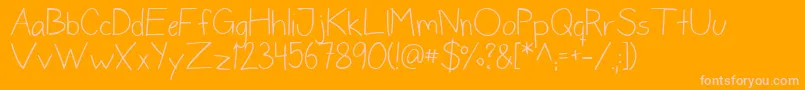 Czcionka DonneNormal – różowe czcionki na pomarańczowym tle