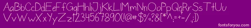 DonneNormal Font – Pink Fonts on Purple Background