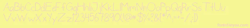 DonneNormal Font – Pink Fonts on Yellow Background