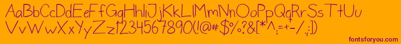DonneNormal Font – Purple Fonts on Orange Background