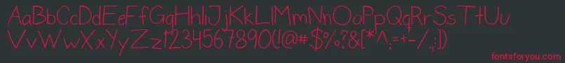 DonneNormal Font – Red Fonts on Black Background