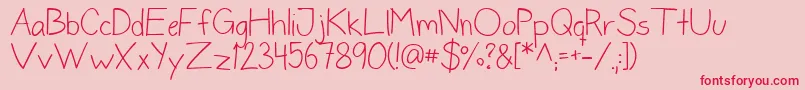 DonneNormal Font – Red Fonts on Pink Background