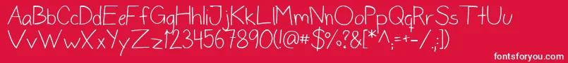 DonneNormal Font – White Fonts on Red Background