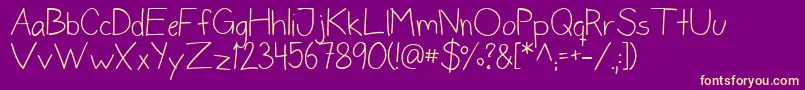 DonneNormal Font – Yellow Fonts on Purple Background