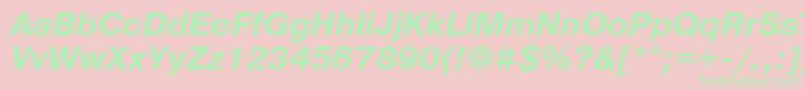 PragmaticadoscttBolditalic Font – Green Fonts on Pink Background