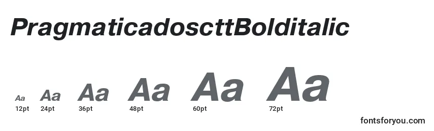 PragmaticadoscttBolditalic-fontin koot