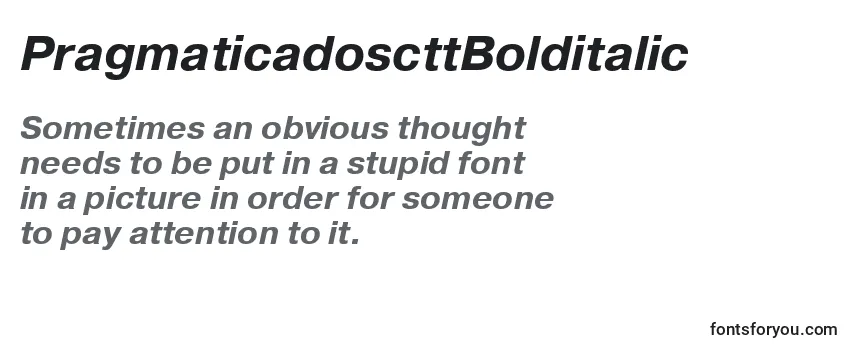 PragmaticadoscttBolditalic Font