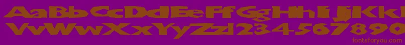 Chunkoblockosoopadark-fontti – ruskeat fontit violetilla taustalla