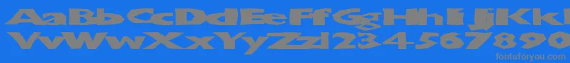 Chunkoblockosoopadark-fontti – harmaat kirjasimet sinisellä taustalla