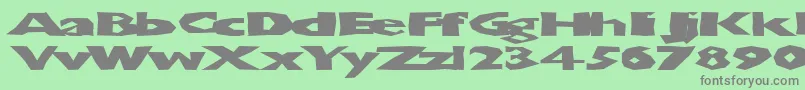 フォントChunkoblockosoopadark – 緑の背景に灰色の文字