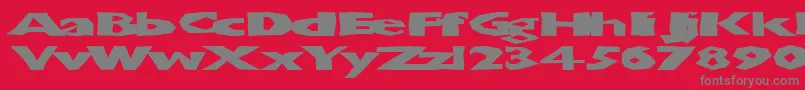 Chunkoblockosoopadark-fontti – harmaat kirjasimet punaisella taustalla
