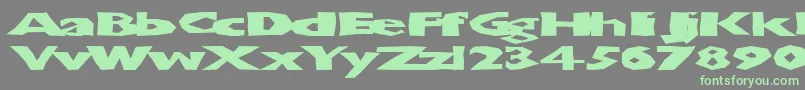 Шрифт Chunkoblockosoopadark – зелёные шрифты на сером фоне