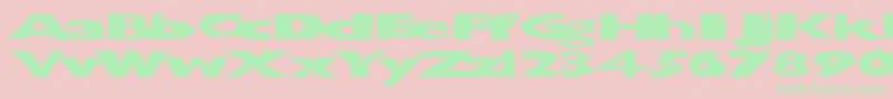 Chunkoblockosoopadark Font – Green Fonts on Pink Background