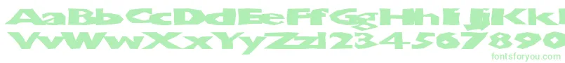 Chunkoblockosoopadark-fontti – vihreät fontit valkoisella taustalla