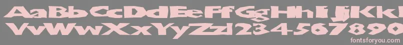 Chunkoblockosoopadark-fontti – vaaleanpunaiset fontit harmaalla taustalla