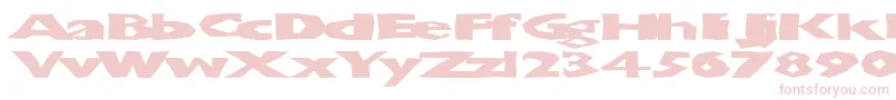 Chunkoblockosoopadark-fontti – vaaleanpunaiset fontit valkoisella taustalla
