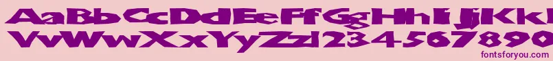 Chunkoblockosoopadark-fontti – violetit fontit vaaleanpunaisella taustalla