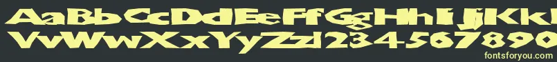Chunkoblockosoopadark Font – Yellow Fonts on Black Background