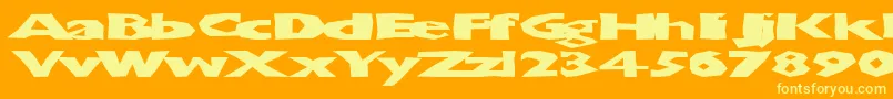 Chunkoblockosoopadark Font – Yellow Fonts on Orange Background