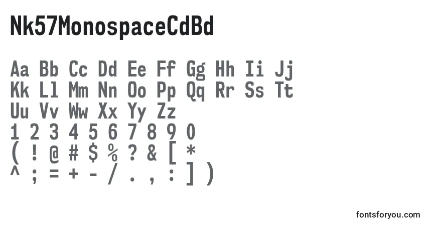 Nk57MonospaceCdBdフォント–アルファベット、数字、特殊文字