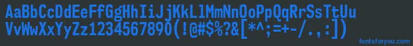 Шрифт Nk57MonospaceCdBd – синие шрифты на чёрном фоне