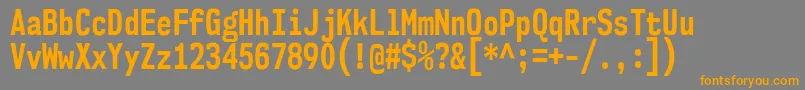 Nk57MonospaceCdBd Font – Orange Fonts on Gray Background