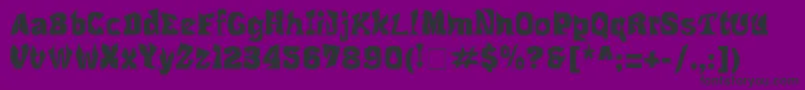 Reject-Schriftart – Schwarze Schriften auf violettem Hintergrund