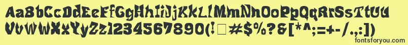 Reject Font – Black Fonts on Yellow Background