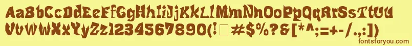 Reject Font – Brown Fonts on Yellow Background