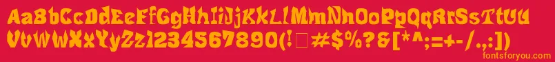 Reject Font – Orange Fonts on Red Background