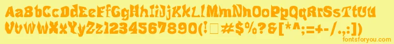 Reject Font – Orange Fonts on Yellow Background