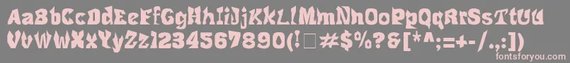 Reject Font – Pink Fonts on Gray Background