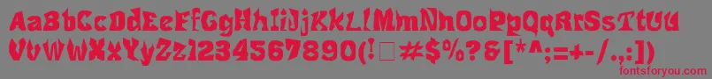 Reject Font – Red Fonts on Gray Background