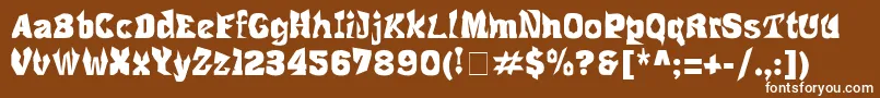 Reject Font – White Fonts on Brown Background