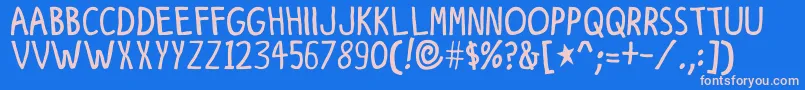 Finetoon Font – Pink Fonts on Blue Background