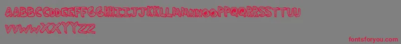 Thirdhand Font – Red Fonts on Gray Background