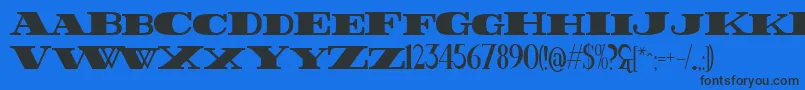 FatestHigh Font – Black Fonts on Blue Background